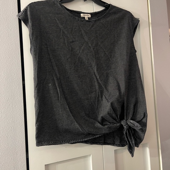 Max Studio Tops - Striped Black and White Women's Top
